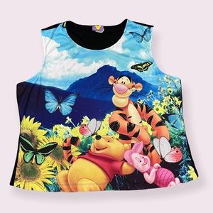 Disney Winnie The Pooh & Friends Tank Top Womens Size Large